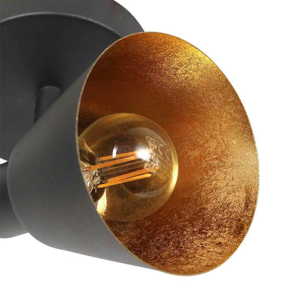 Applique murale Oeroe noir avec or Steinhauer 8712746176322