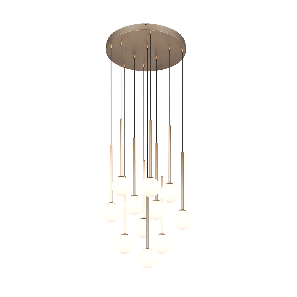 Lampe pendante de conception Firano Rond or 11 lumières