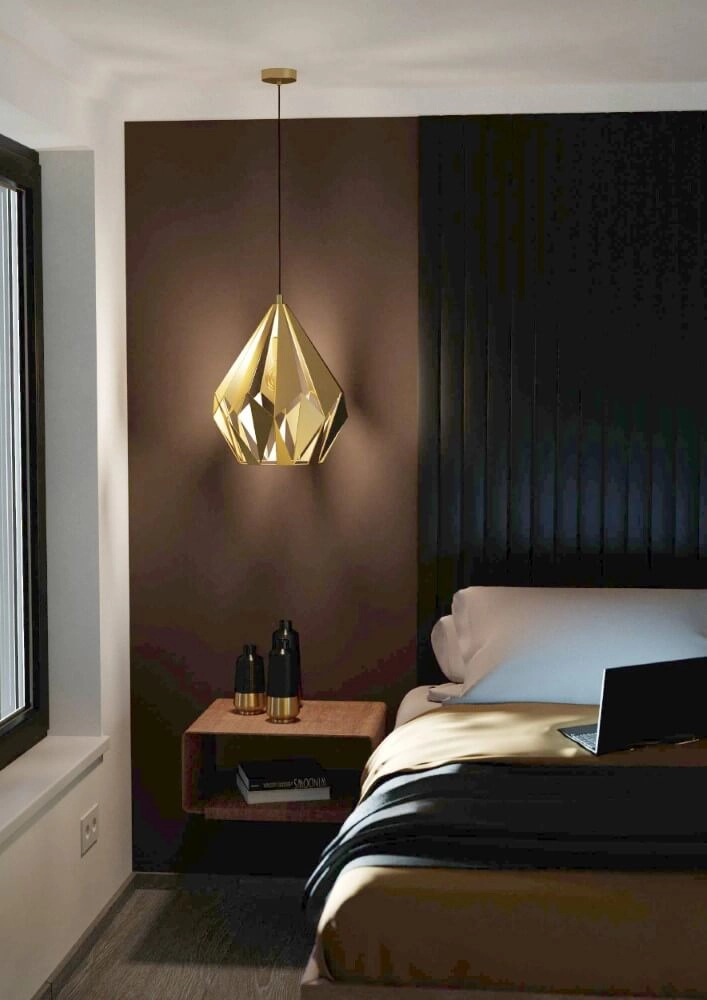 Lampe suspendue dorée Carlton Ø 38,5 cm Eglo 9002759438159