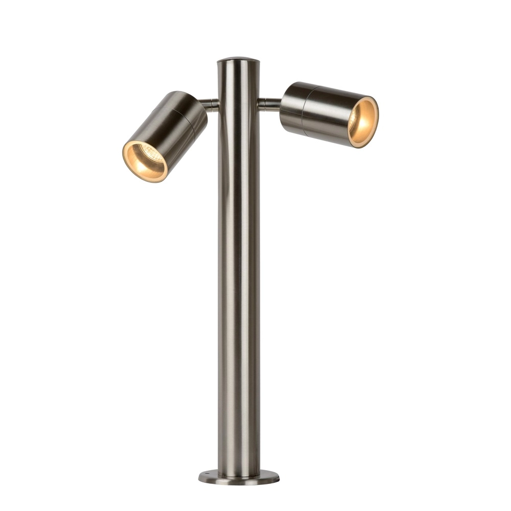 Lampe de jardin Arne-Led Chrome à deux lumières Lucide 5411212143839