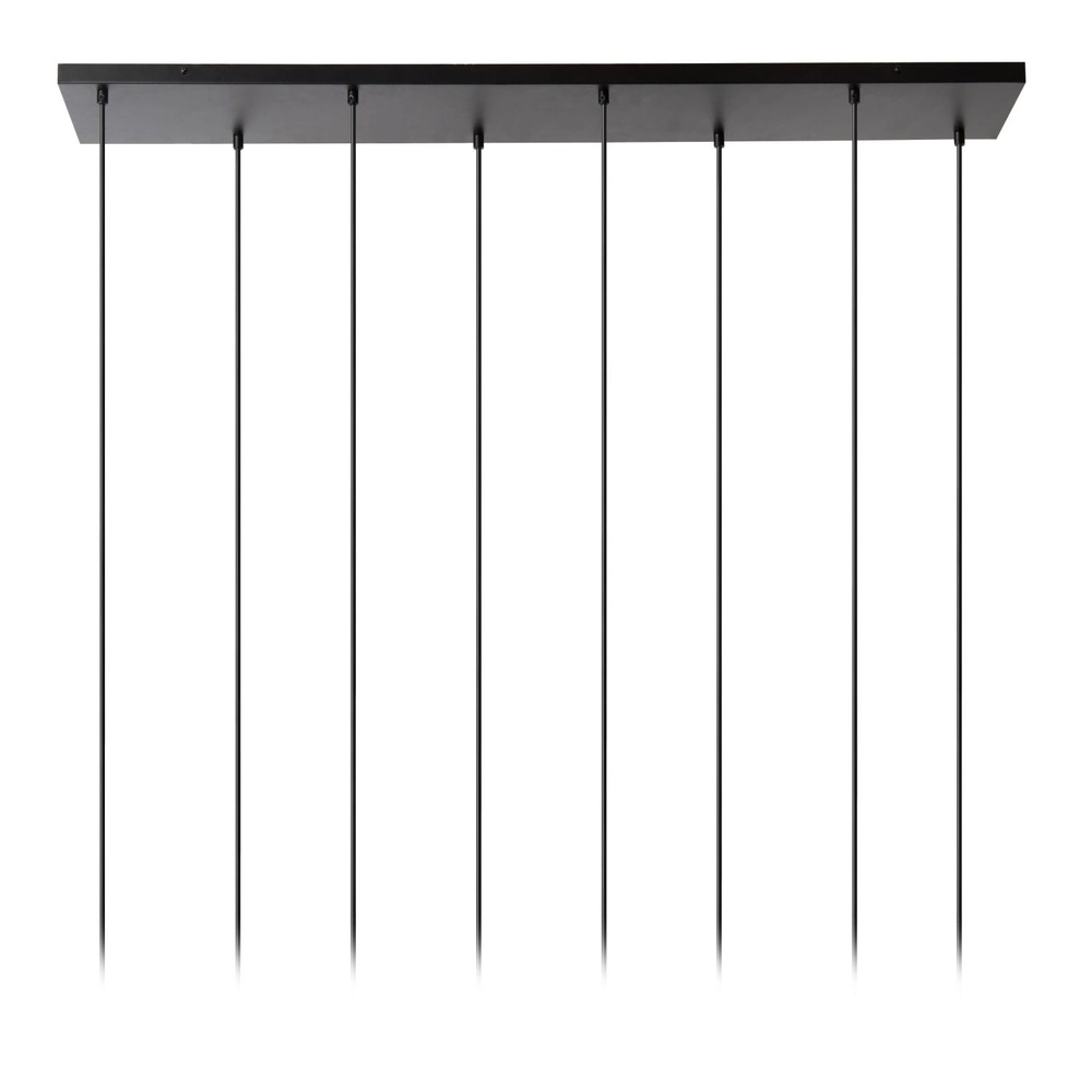 Lampe suspendue à 8 lampes Chayanne Design noir avec or Lucide 5411212051554