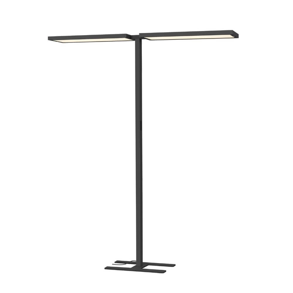 Lampadaire de bureau LED Worklight Pro noir - double Lampadaire de bureau LED Worklight Pro noir - double