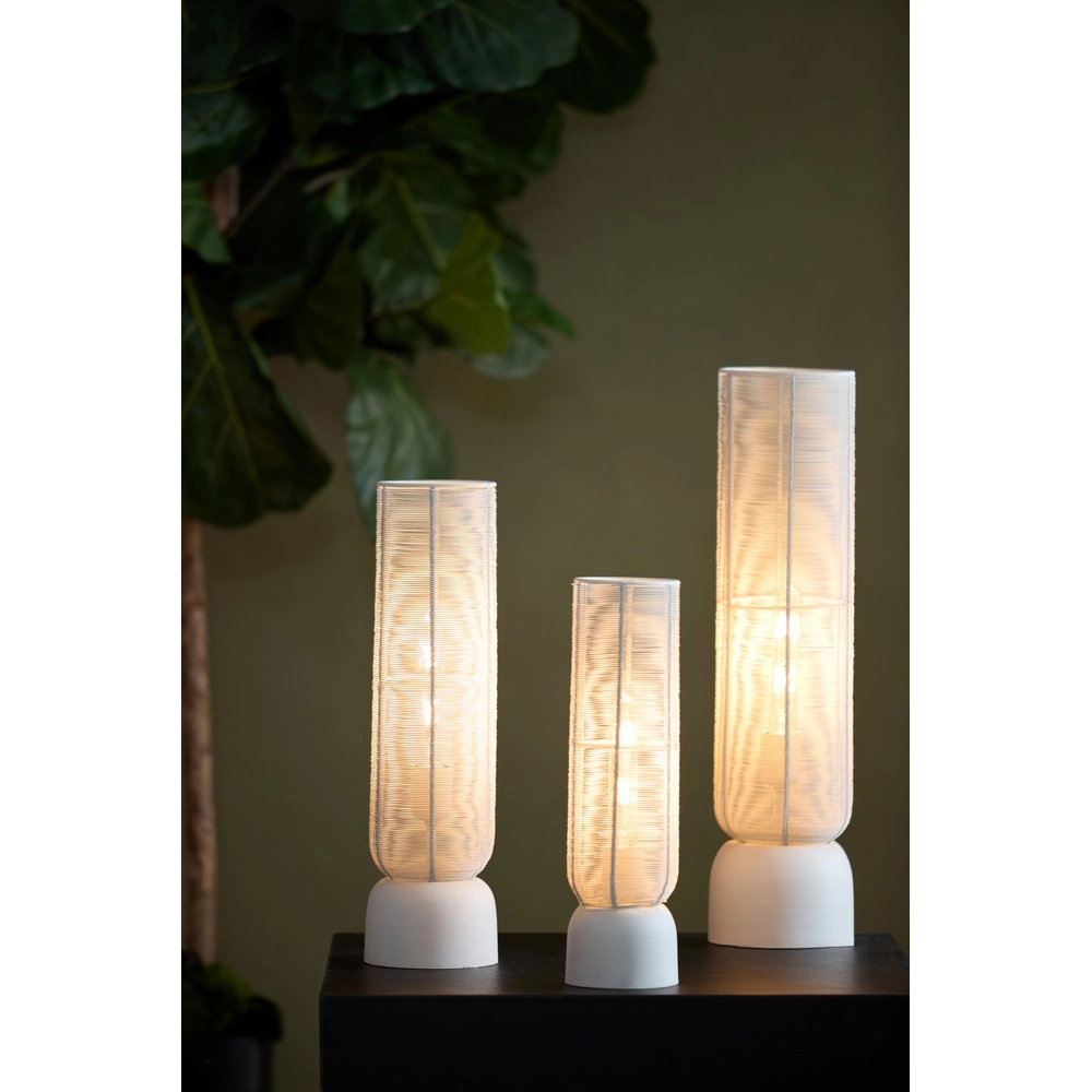 Lampe de table Lezuza Ø 13,5cm blanc Light & Living 8717807744861