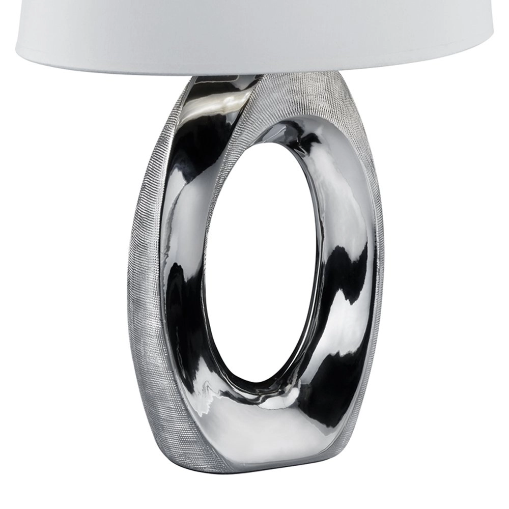 Lampe de table Taba 52cm chromé avec blanc Trio 4017807377514