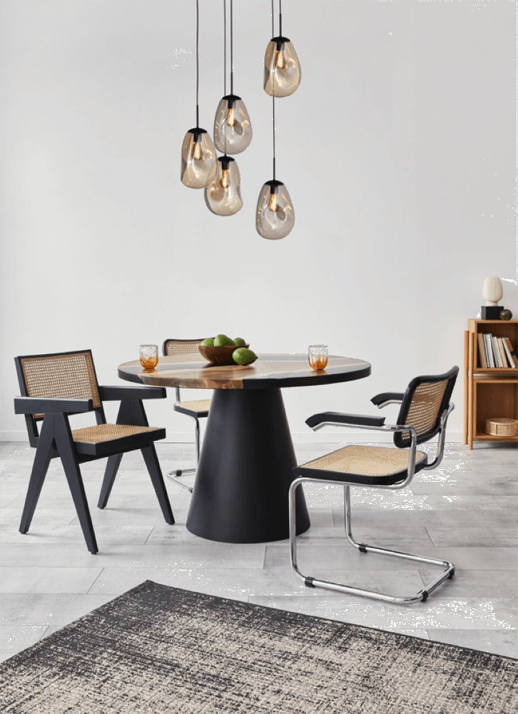 Lampe suspendue Vide Lava 5x verre doré Ø 22,5cm Masterlight 8718121286556