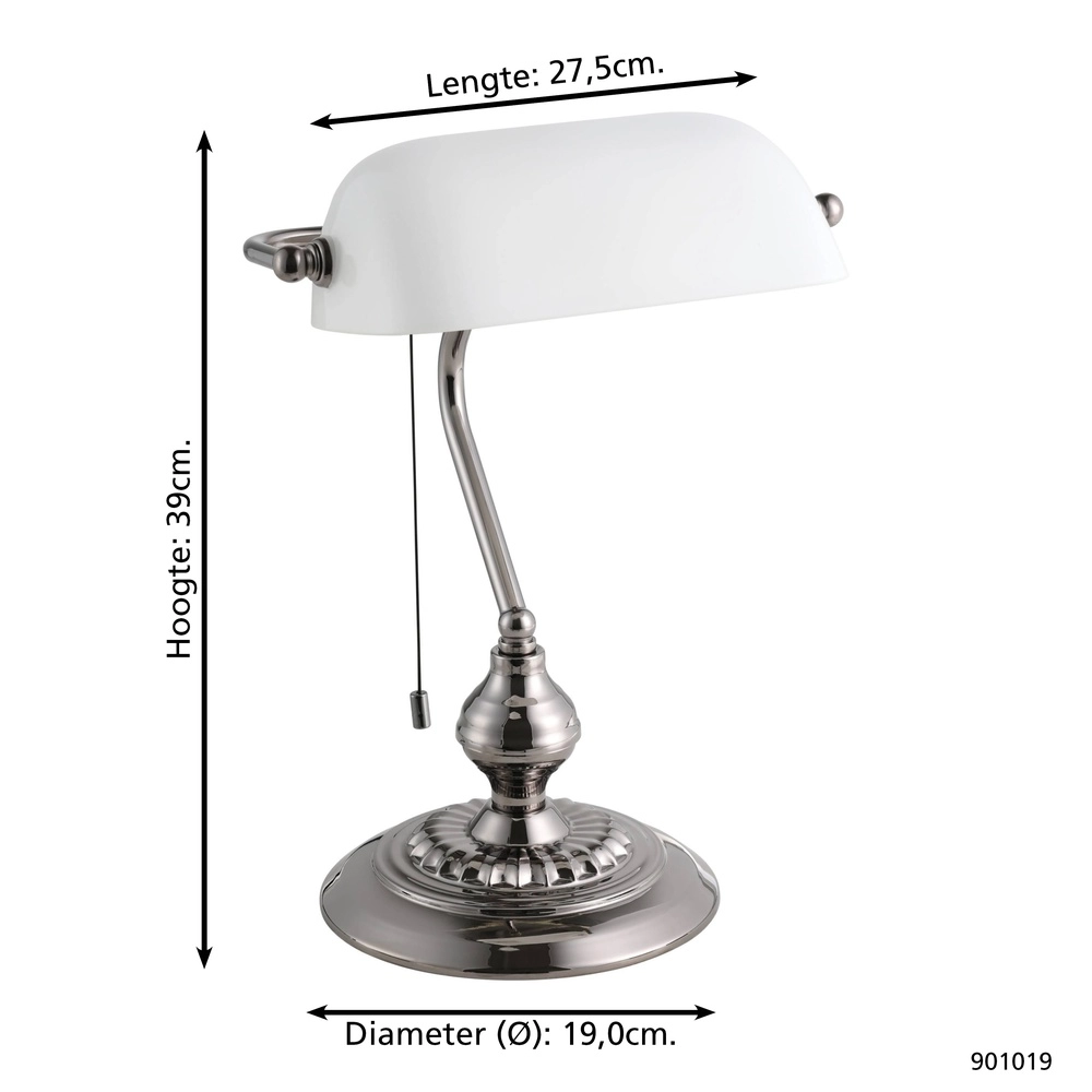Lampe de bureau ancienne Banker avec du blanc Eglo 9008606307173