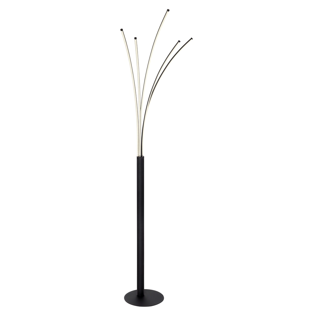 Lampadaire moderne Bizzy Couleur de lumière noire réglable