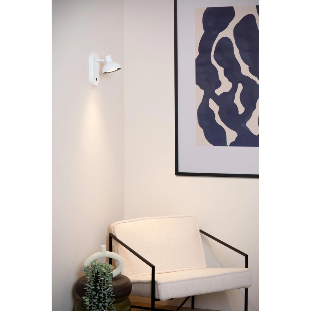 Lampe de chevet Sensas design blanc GU10 ES111 Lucide 5411212303233