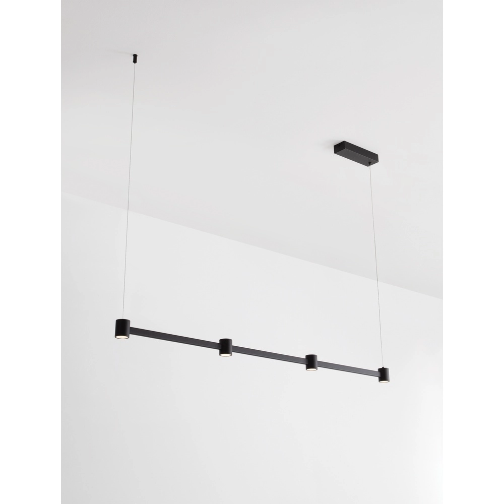 Suspension design Puize 4 lumières noir Lyora 5212017448583