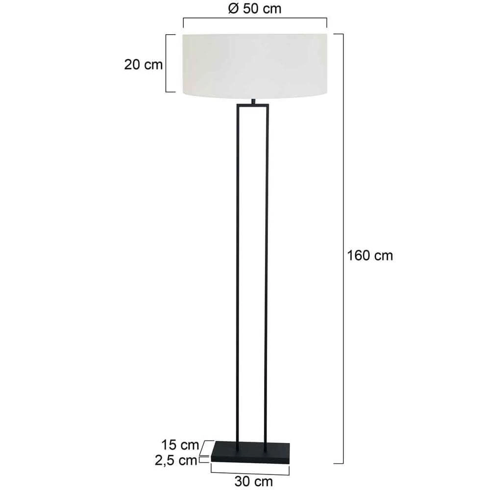 Lampadaire 160cm Stang avec capuchon blanc Steinhauer 8712746173888