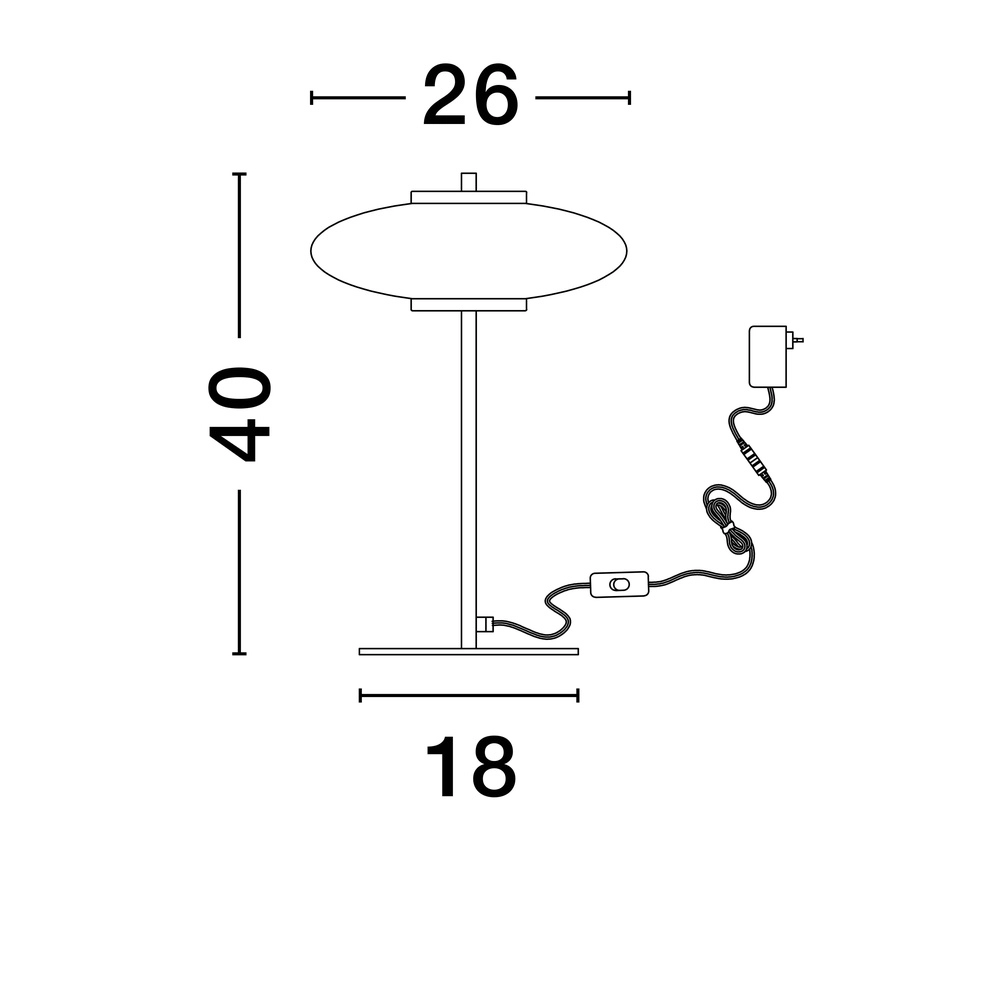 Lampe de table Ballet noir Lyora 5212017458452