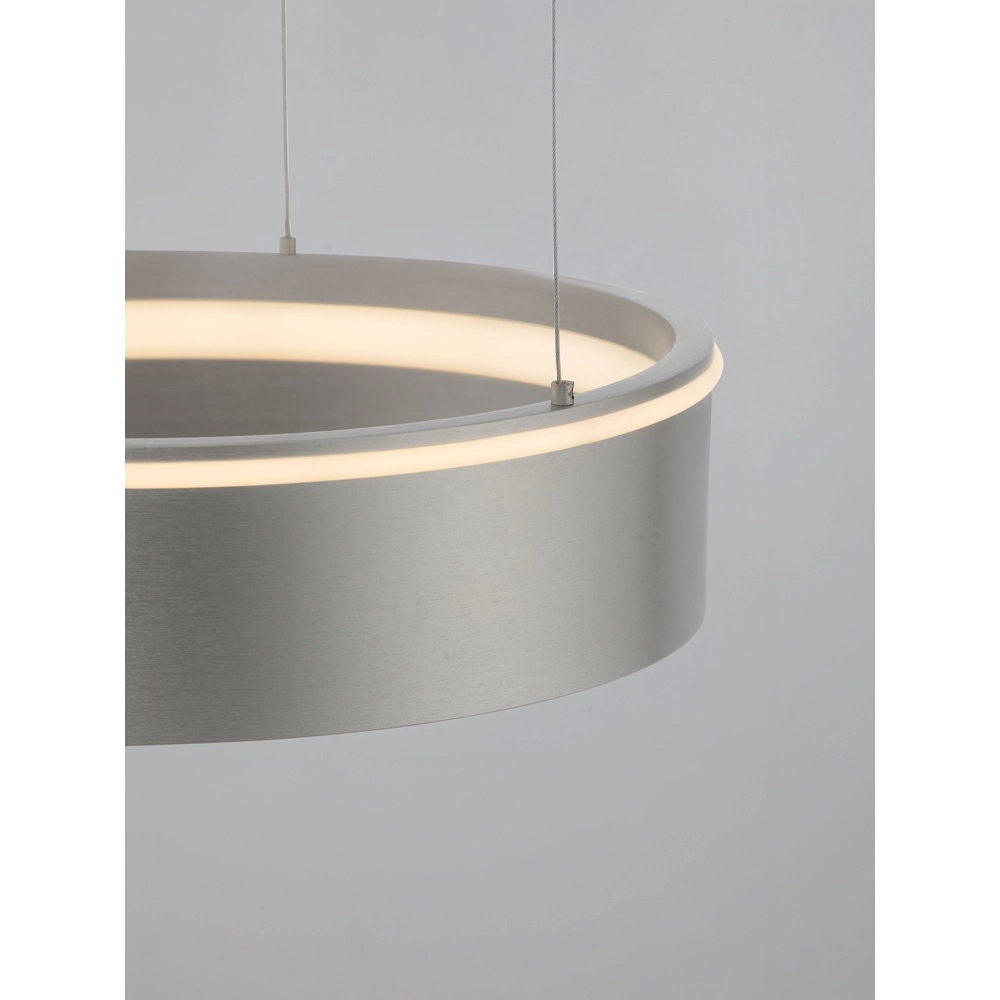 Lampe pendante moderne Olivia nickel Ø 40cm Lyora 5212017494207