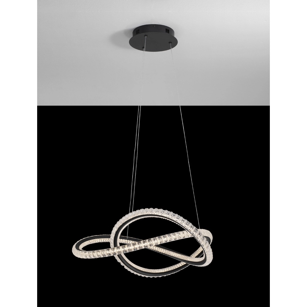 Suspension design Ginevra noir Ø 58cm Lyora 5212017433473