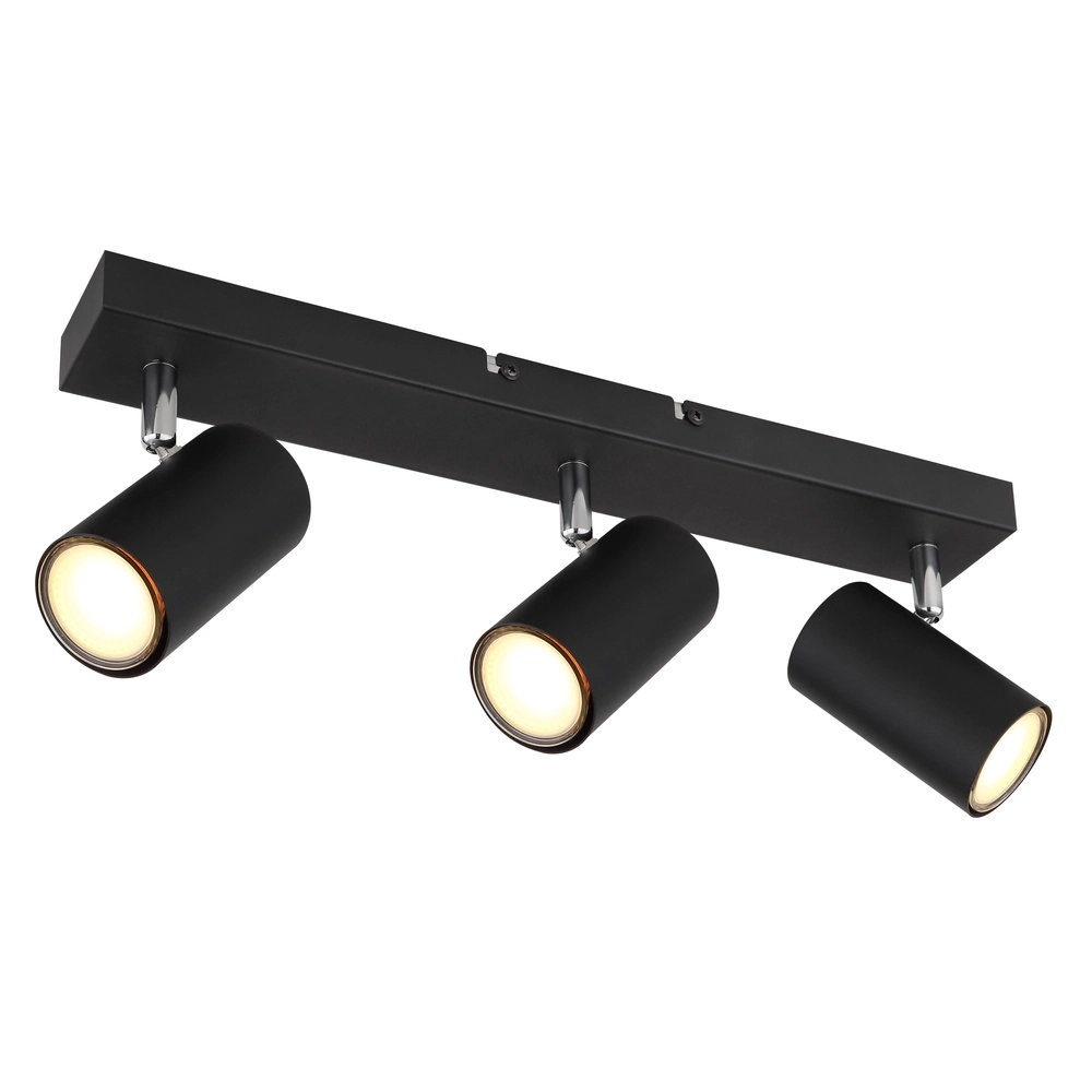 Lampe de plafond à 3 lampes Robby Noir