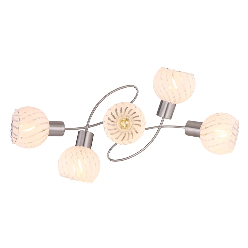 Lampe de plafond Willy Nickel 5 faux Globo 9007371406111