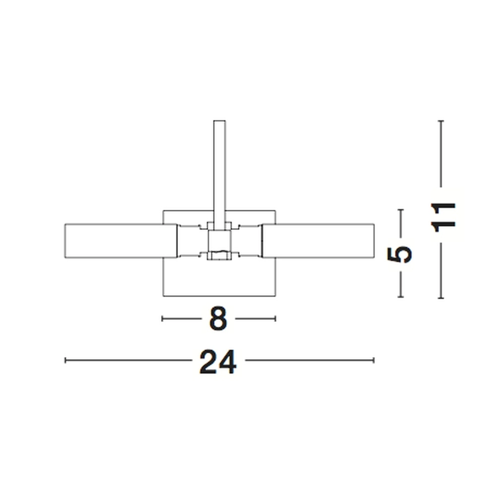 Applique murale Dritto chrome Lyora 5212017407962