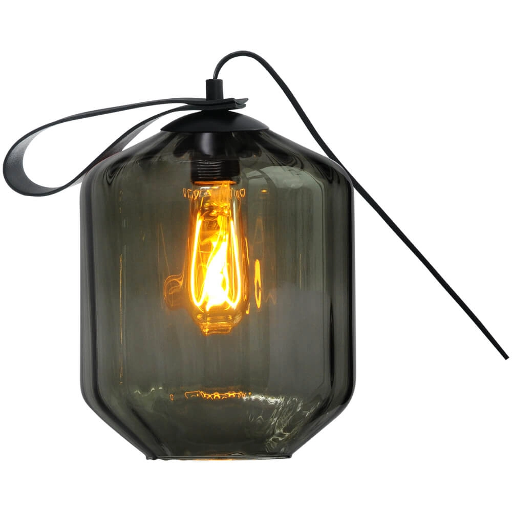 Lampe de table Porto Transportez-le avec le verre vert Jagger