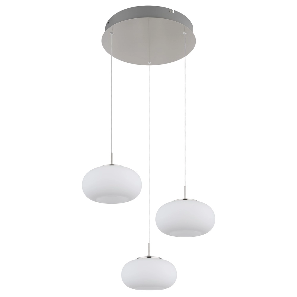 Lampe pendante de conception Quintara Nickel 3-léger Globo 9007371474318