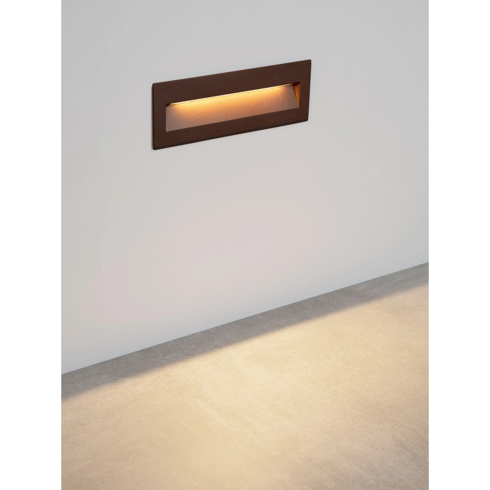 Lampe murale encastrée Drat Brun rouille Lyora 5212017498038