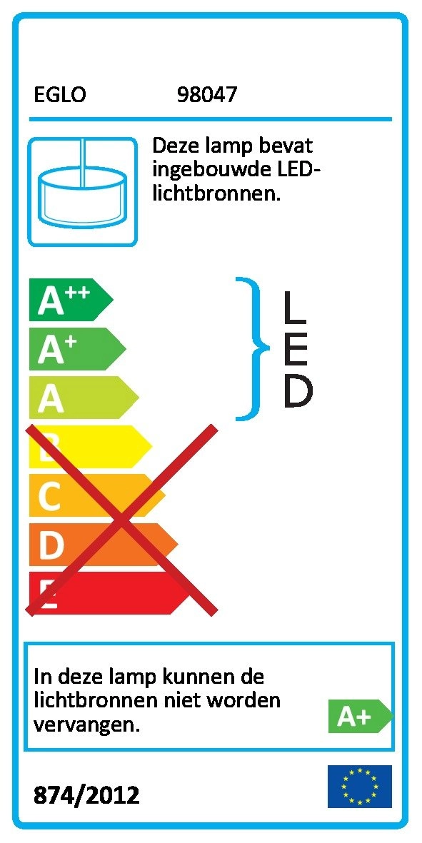 Lampe suspendue blanche Comba-C Ø 29 cm Eglo 9002759980474