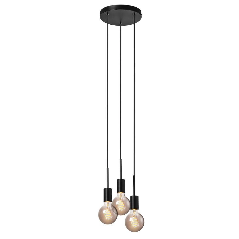 Suspension 3 lumières Paco noir Suspension 3 lumières Paco noir