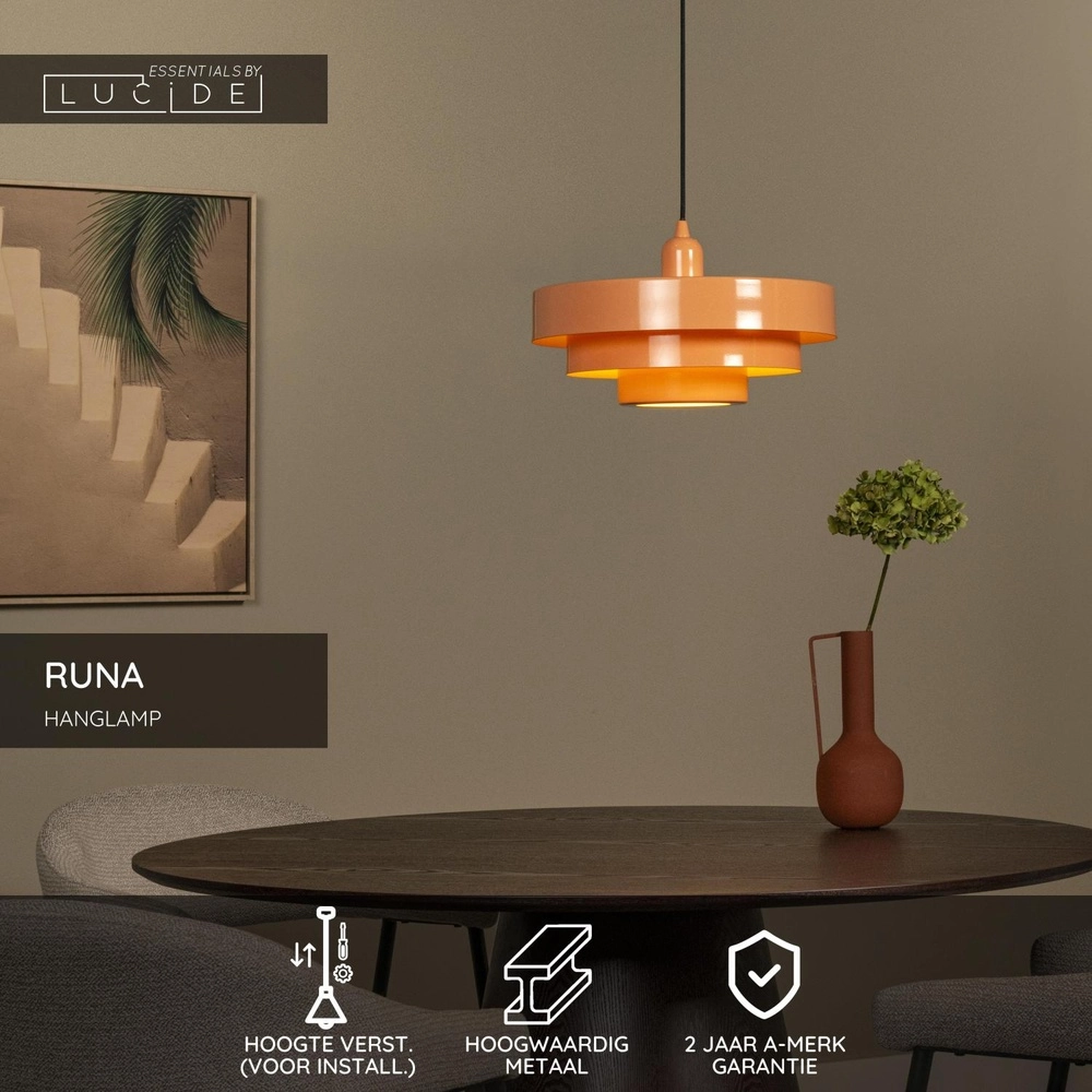 Lampe pendante de conception Runa rose Ø 35cm Lucide 5411212212221