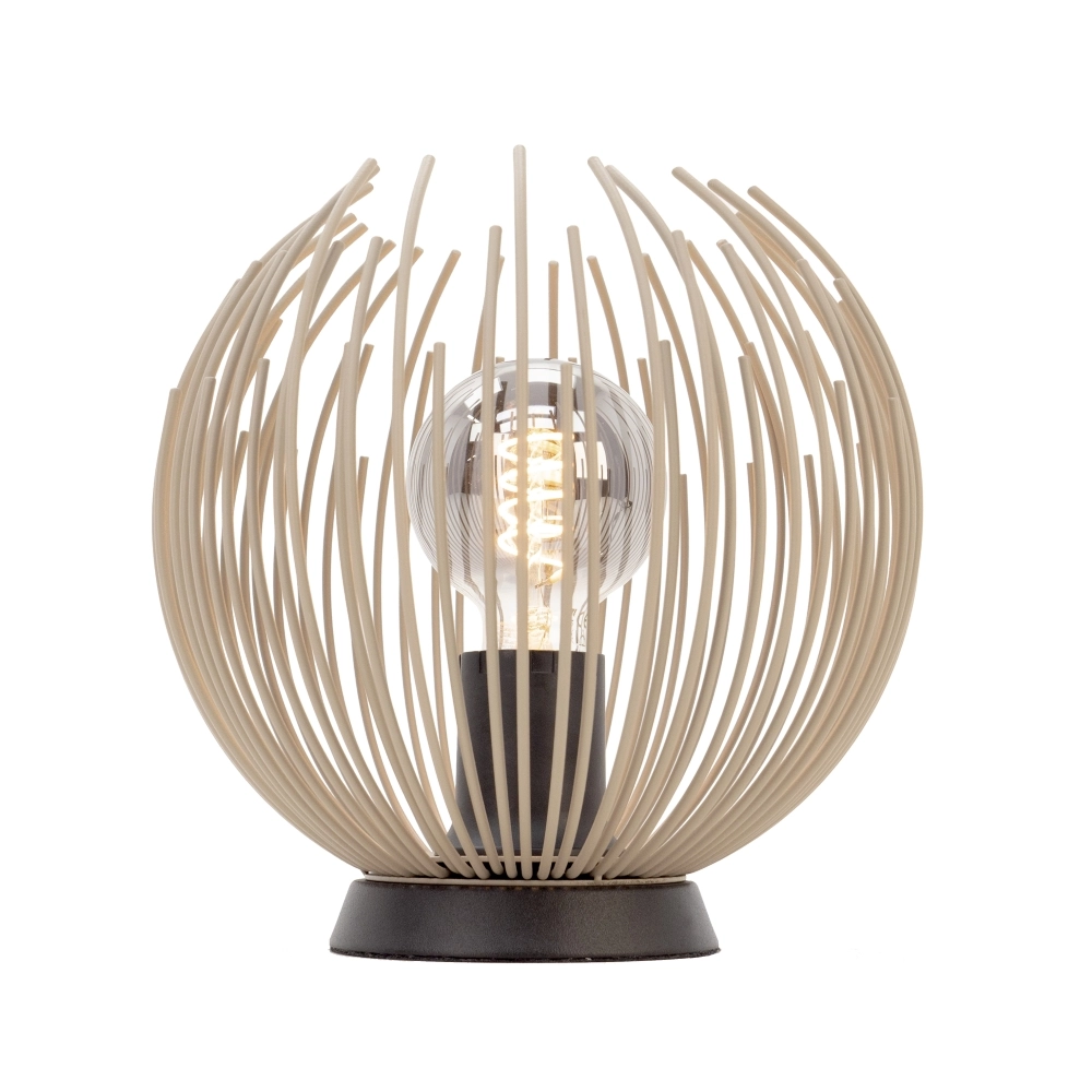 Lampe de table design Alhabia brun sable Lampe de table design Alhabia brun sable