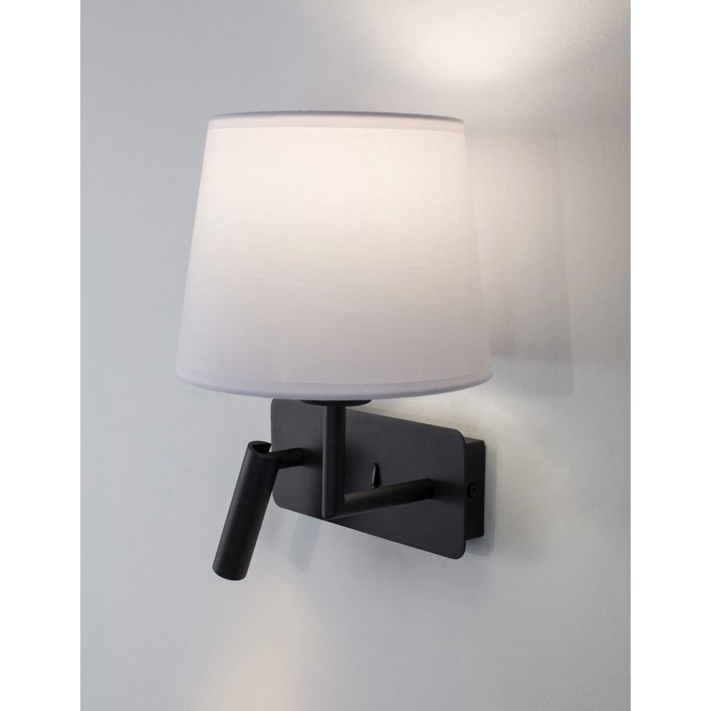 Applique murale Savona noir avec capuche blanche Lyora 5212017430175
