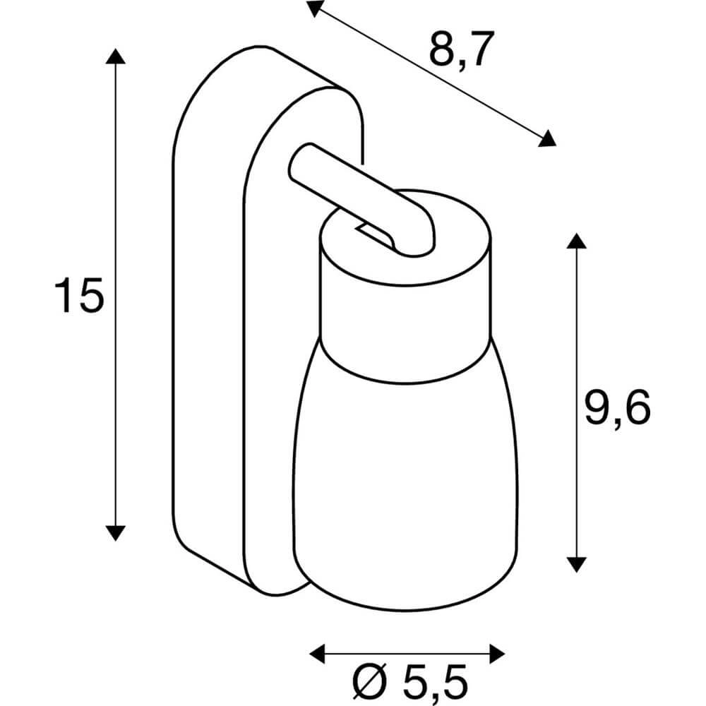 Moquerie Puri 2.0 Dome Interrupteur simple noir-or SLV 4024163294218