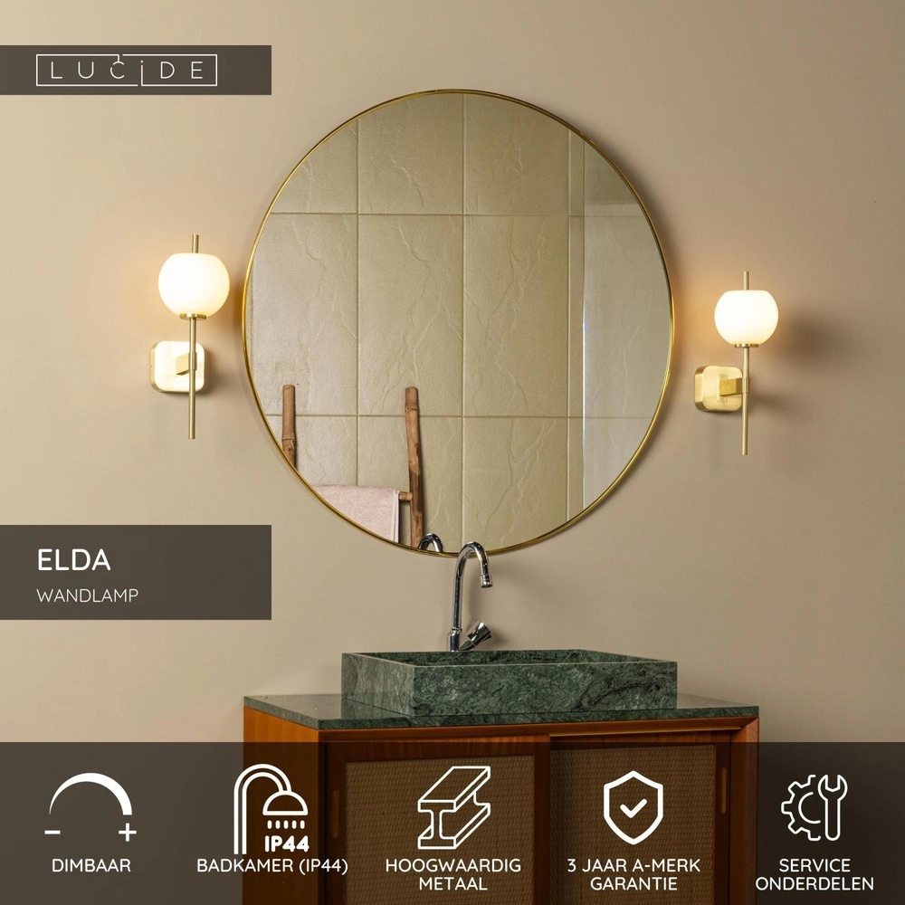 Lampe murale Elda Or Lucide 5411212040626