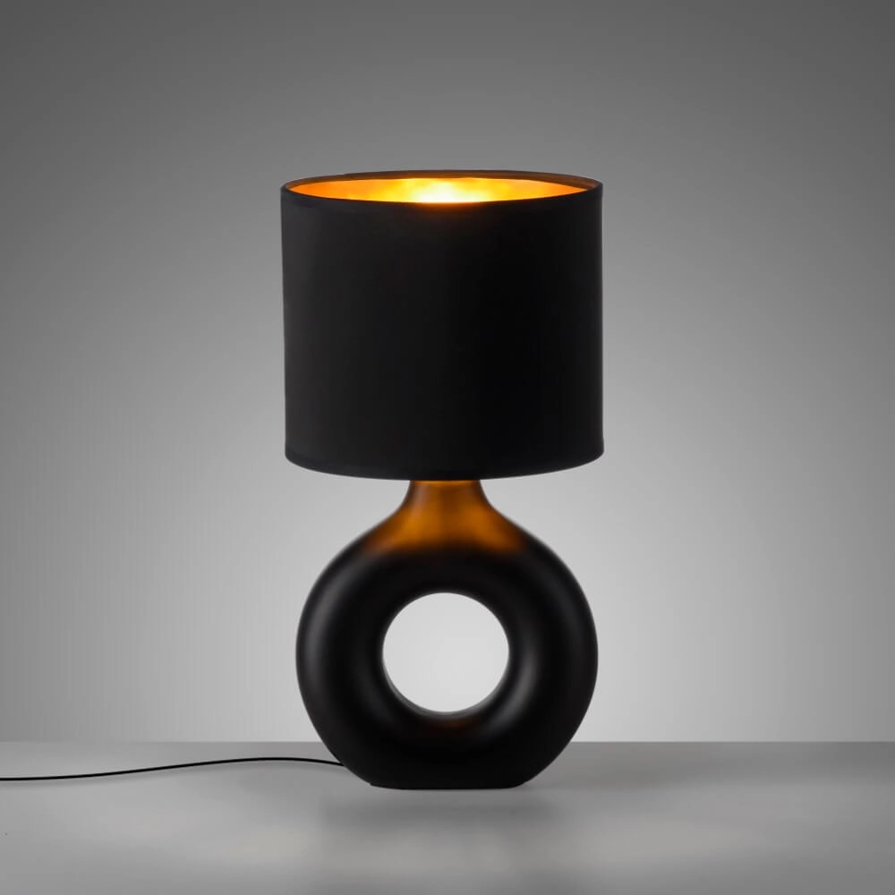 Lampe de table Carara noir Just Light 4043689004842