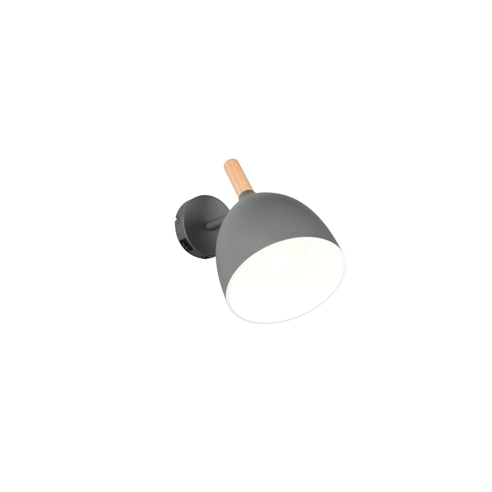 Lampe murale Jerano anthracite avec changement