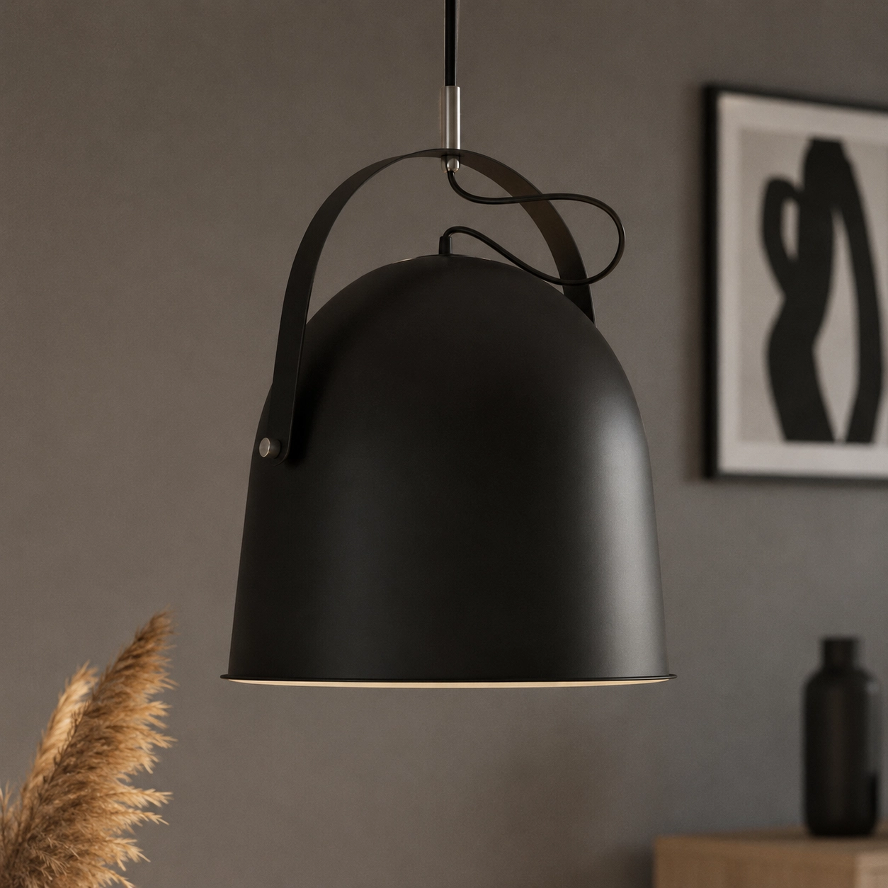 Lampe suspendue noire Cooper Ø 35 cm