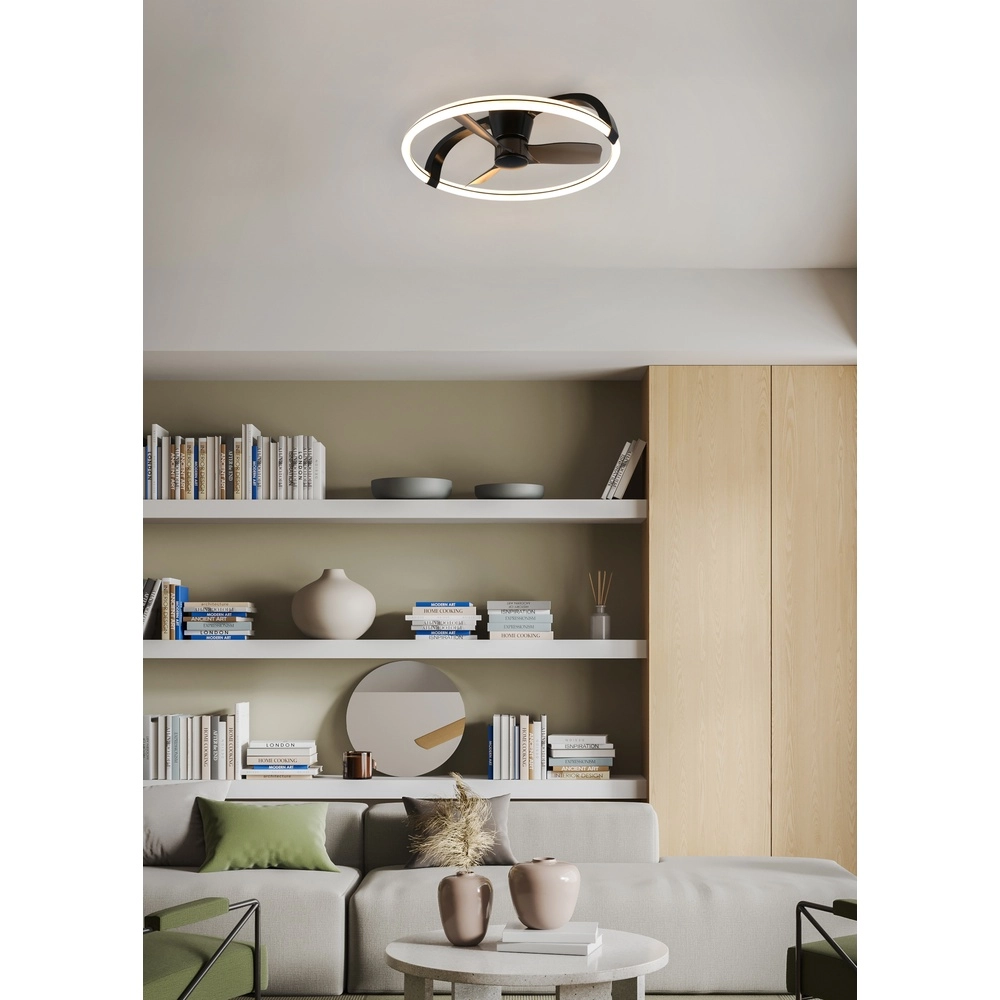Ventilateur de plafond Stockholm Noir Trio 4017807644371
