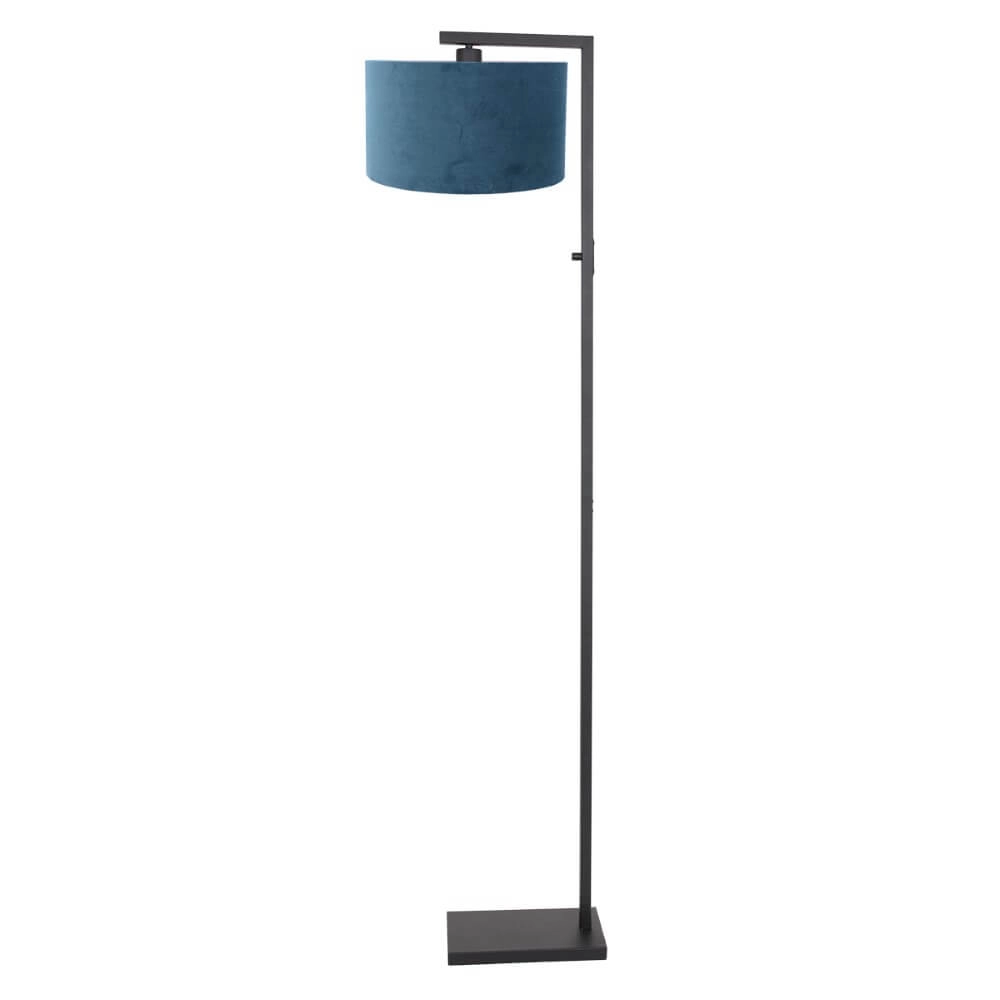 Lampadaire élégant Stanger avec du velours bleu Steinhauer 8712746151787