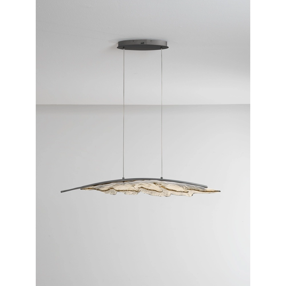 Lampe pendante de conception Amado Antthracite avec moka 104 cm Lyora 5212063500273