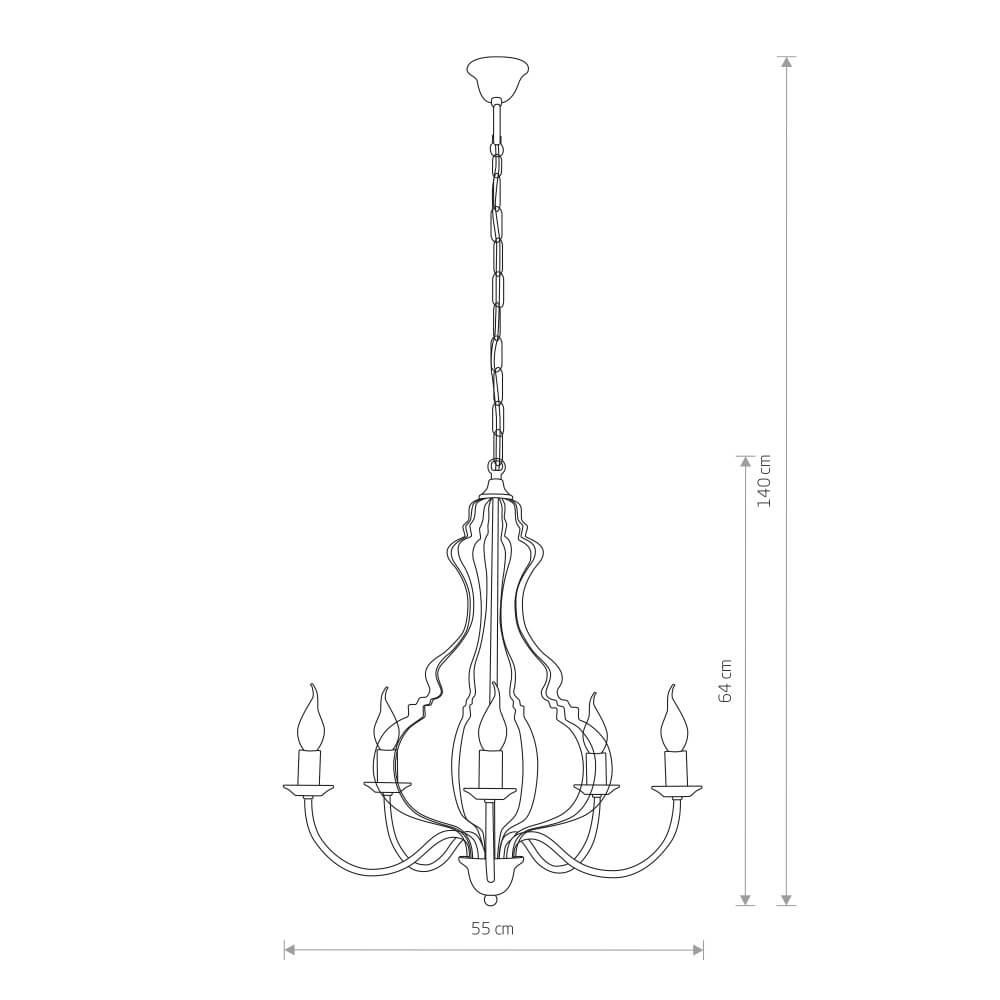 Lustre blanc Margaret Ø 55 cm Lyora 5903139633093