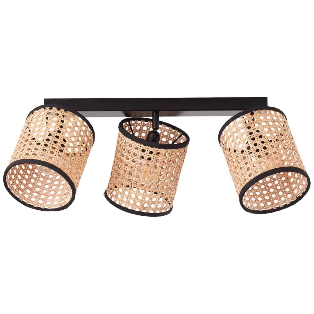 Plafonnier en rotin Wiley 3 lumières Brilliant 4004353396519