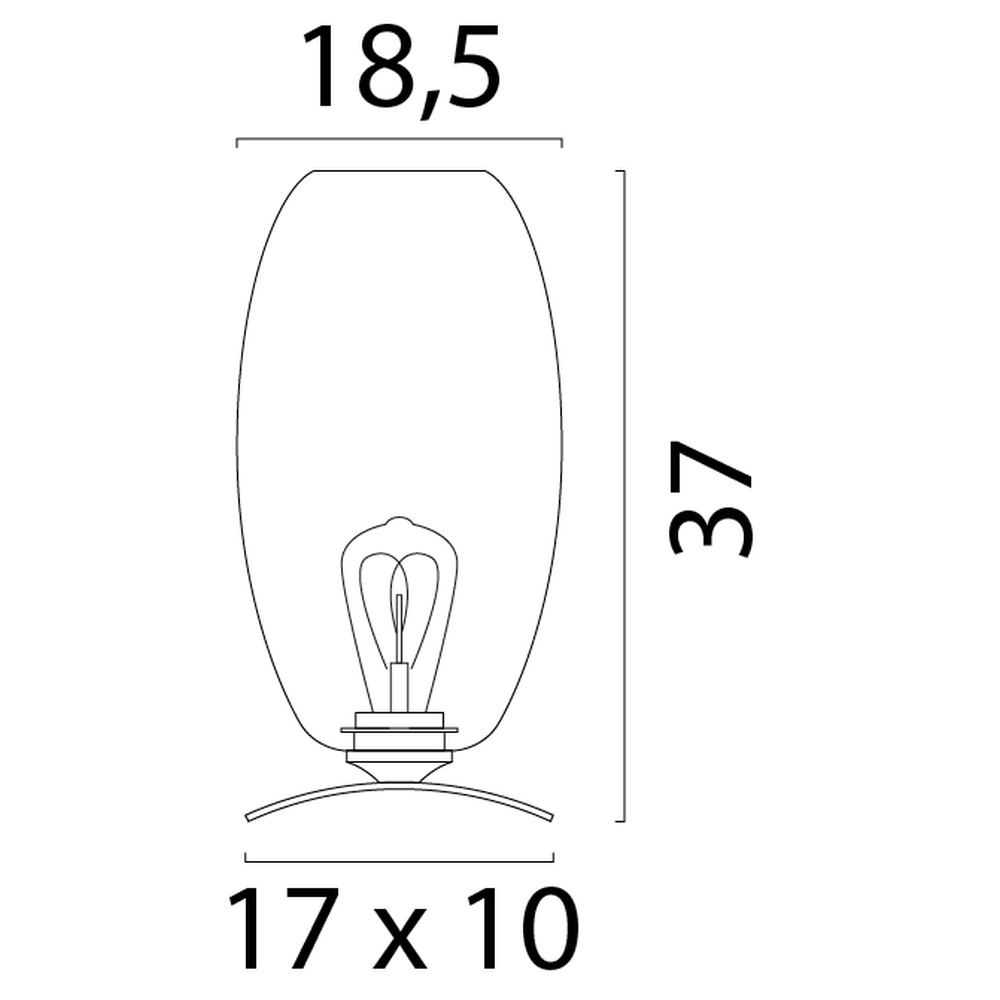 Lampe de table Olive Ø18,5 cm de verre - sable Masterlight 8718121393896