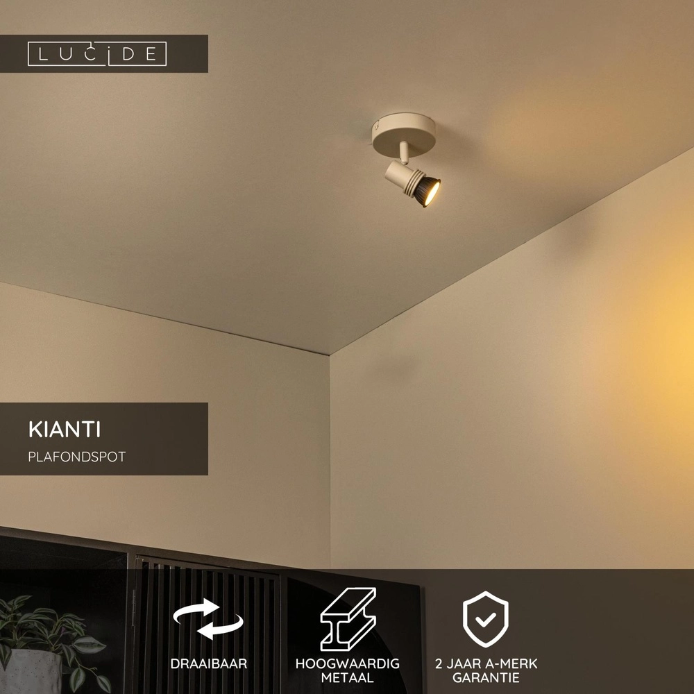 Projecteur de plafond Kianti seulement brun sable Lucide 5411212531131