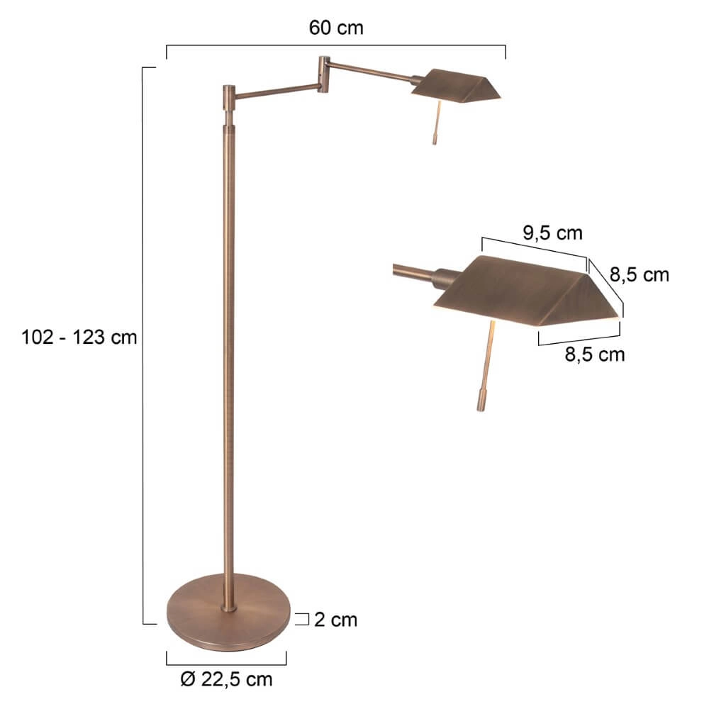 Lampe de lecture en bronze Retina avec LED Steinhauer 8712746135671