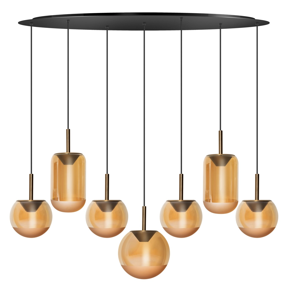 Lampe pendante de salle à manger Yvonne 7 lumières