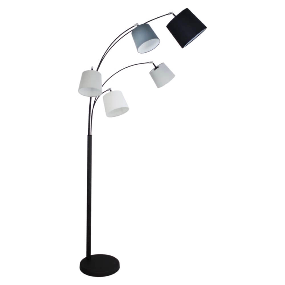 Lampe sur pied Foggy noir mat 80cm