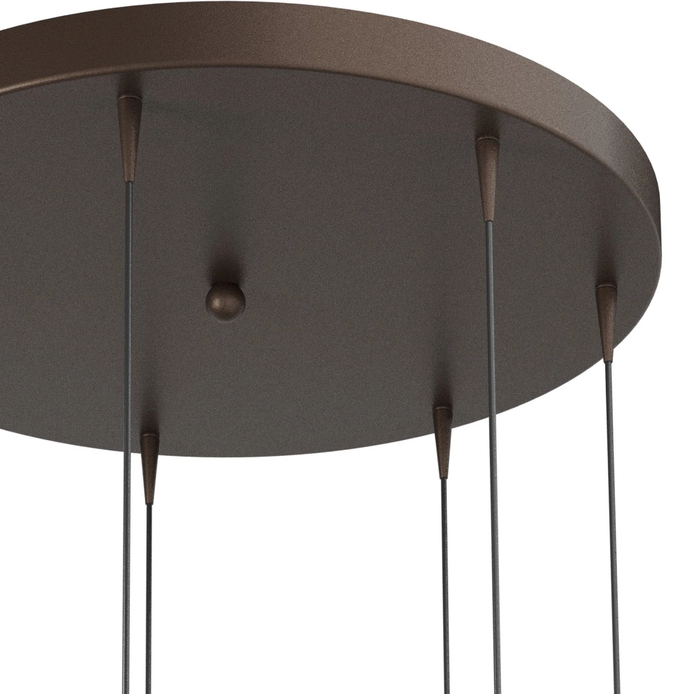 Lampe suspendue à 7 lampes Talana Brun cacao Ø 50cm DTW Masterlight 8718121399058