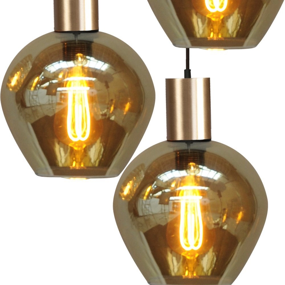 Lampe suspendue 5 lumières Bounty noir avec de l'or Masterlight 8718121247755