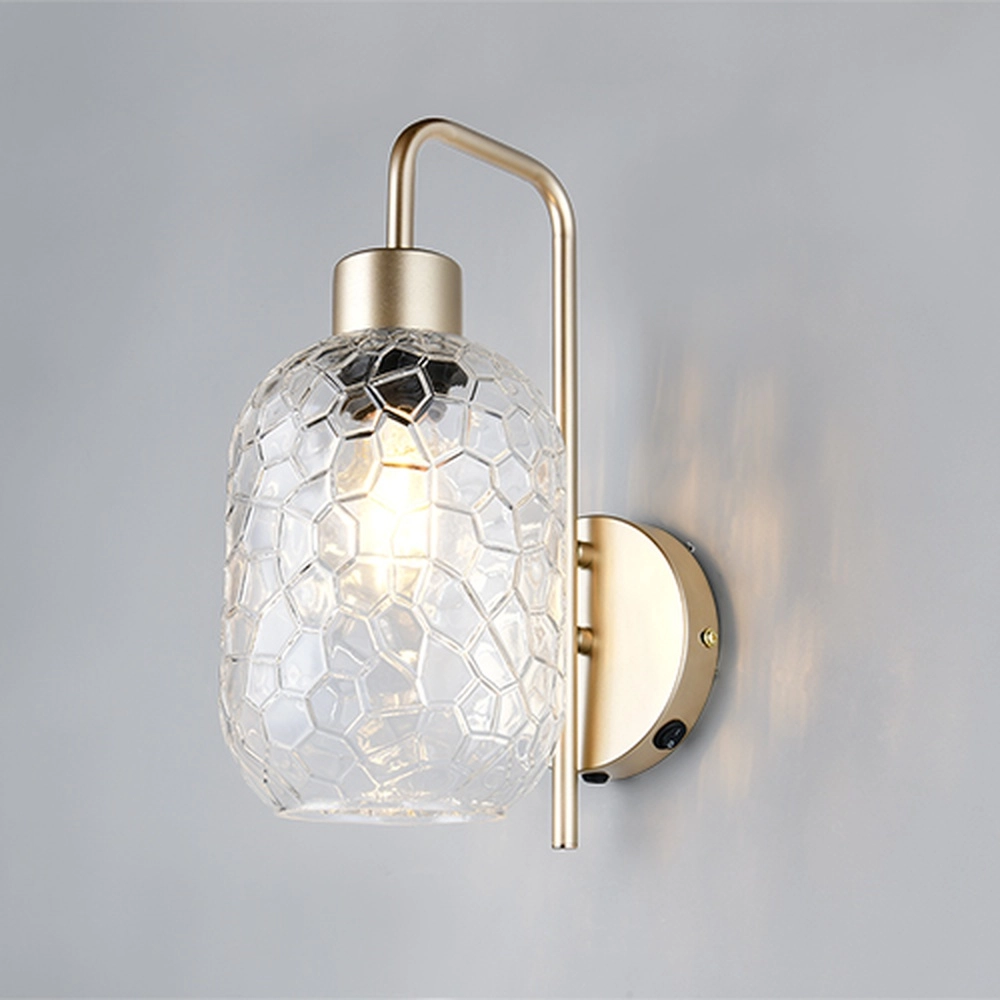 Lampe murale Emelie Or avec verre fumé Trio 4017807702583