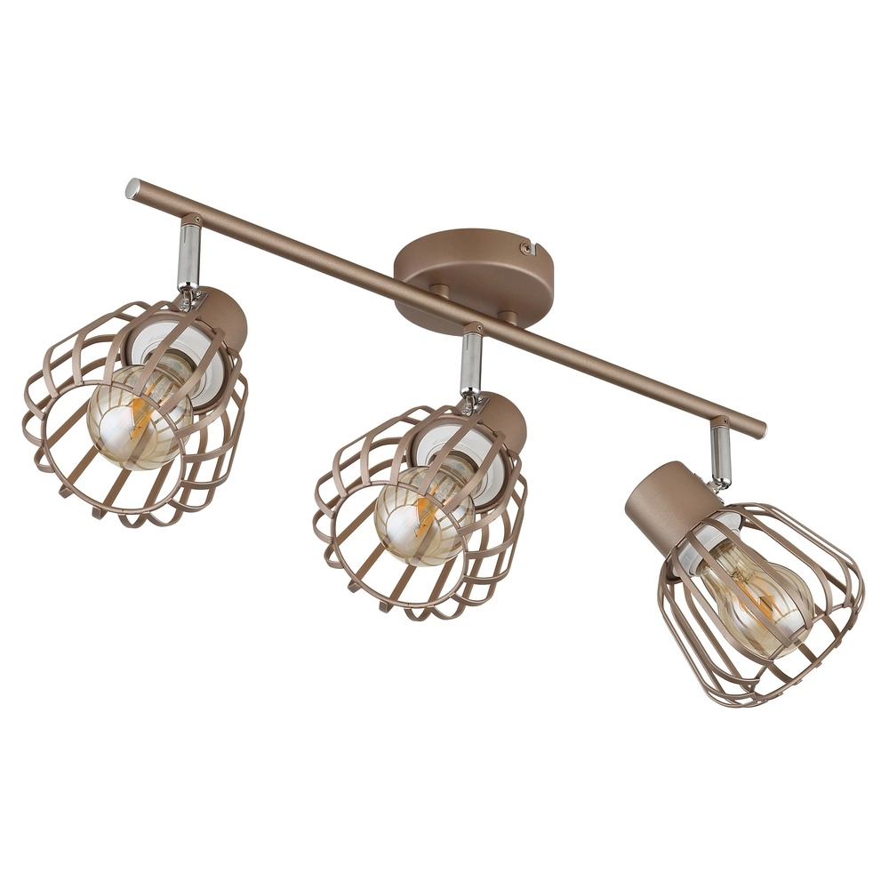 Lampe de plafond Olin 3 café brun clair Globo 9007371589579