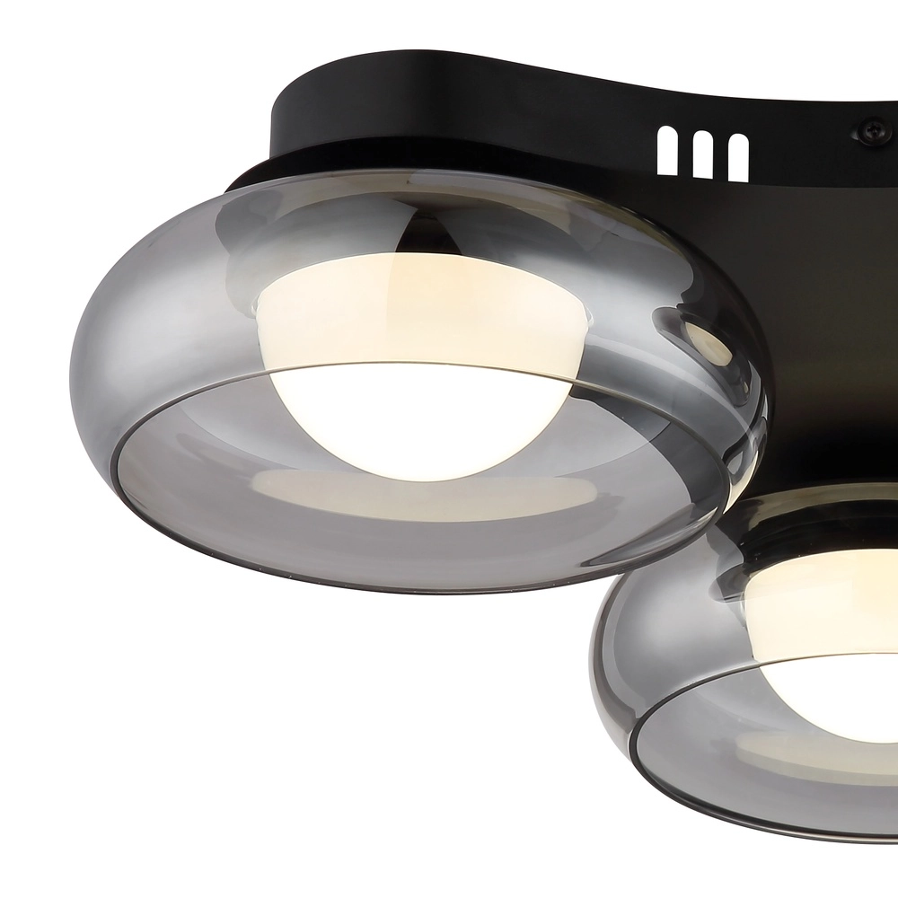 Lampe de plafond à design Carlene Noir à 3 lumières Globo 9007371572175