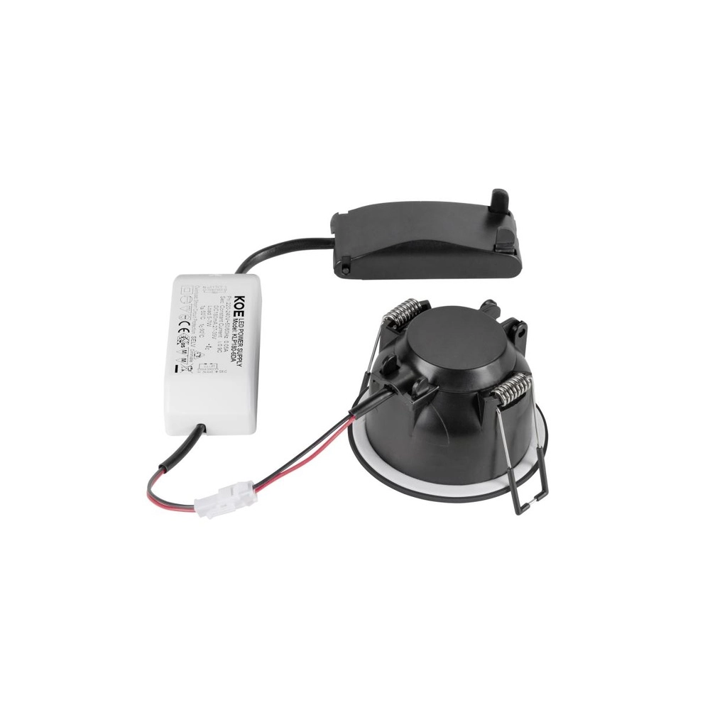 Spot encastré New Tria 68 étanche à l’air 2700K noir SLV 4024163304184