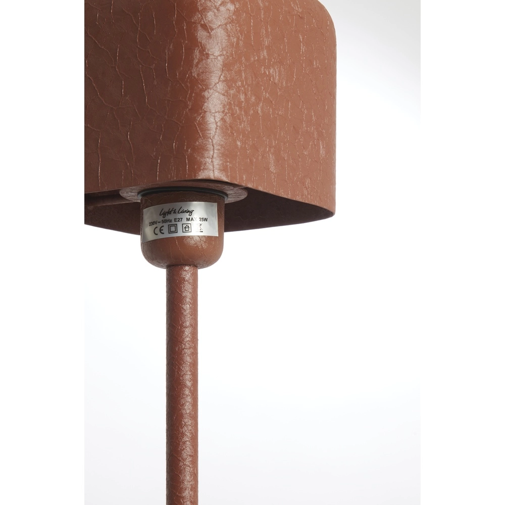 Lampe de chevet Elenie 13x13cm - orange foncé mat Light & Living 8717807818692